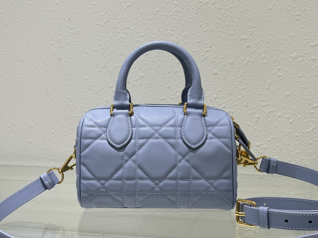 Dior Groove 20 Bag Pale Blue Macrocannage Calfskin